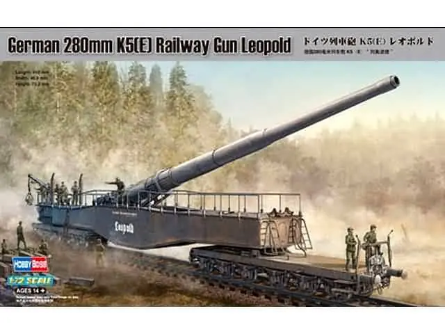 1/72 Leopold 280MM K5(E) Spoorwegkanon Hobby Boss 82903 Alleen Vandaag