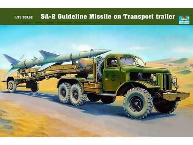 Lage Kosten 1/35 SA-2 Guideline Missile on Transport trailer Trumpeter 00204
