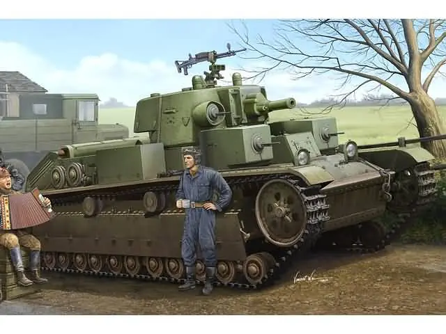 Koop Online 1/35 Soviet T-28 Medium Tank -Cone Turret- Hobby Boss 83855