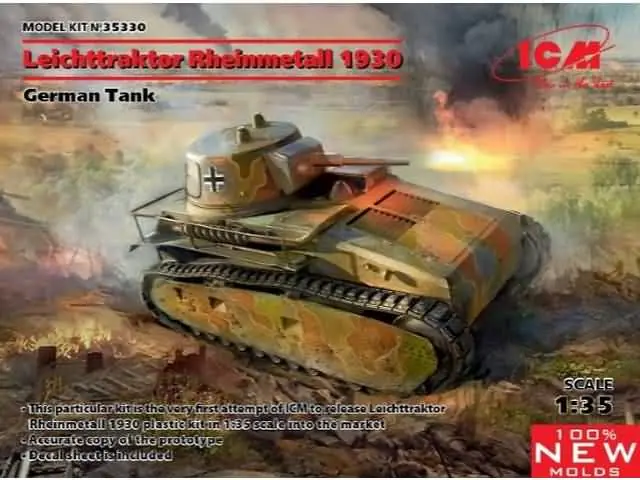 1/35 Leichttraktor Rheinmetall 1930, German Tank ICM 35330 Tijdelijk Beschikbaar