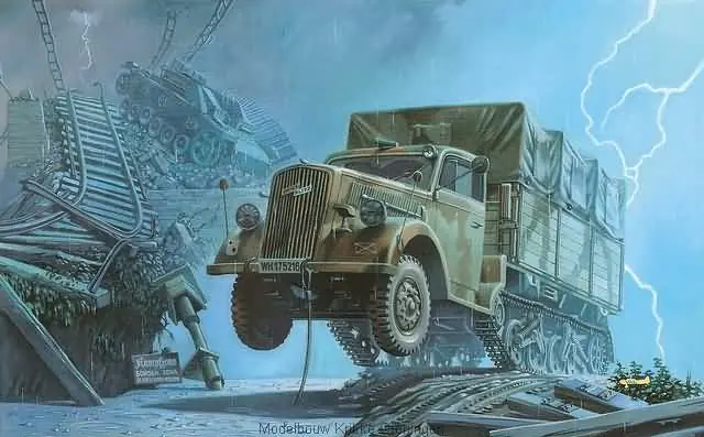 Superprijs 1/72 Opel Blitz Maultier Semi-Truck Roden 715