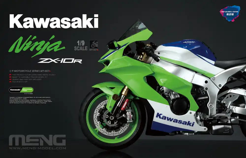 1/9 Kawasaki Ninja ZX-10R (Pre-Colored) Meng MT-007S Hete Deal
