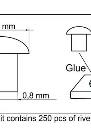 Veilige Betaling 1/35 Klinknagels 1,0 mm Plusmodel 462