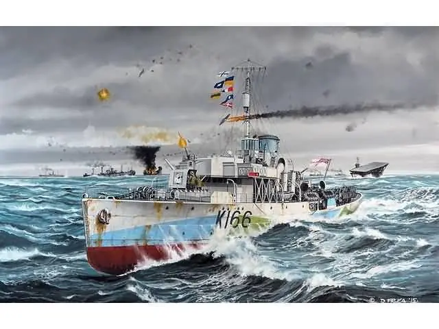 1/144 Flower Class Corvette HMCS Snowberry Revell 05132 Meest Verkocht