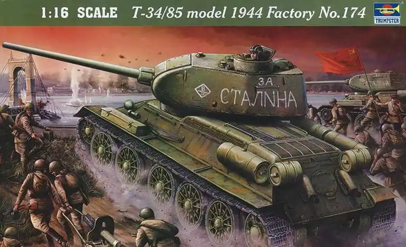 1/16 T-34/85 Model 1944 – Factory nr. 174 Trumpeter 00904 Dagaanbieding