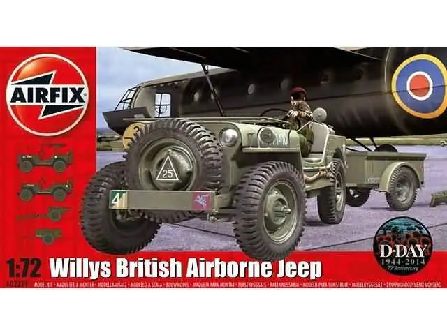 Betrouwbaar 1/72 Willys Jeep Trailer with Gun Airfix 02339