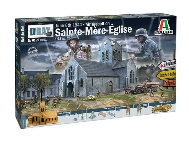 1/72 Battle of Normandy Sainte-Mère-Eglise Italeri 6199 Hoge Kwaliteit