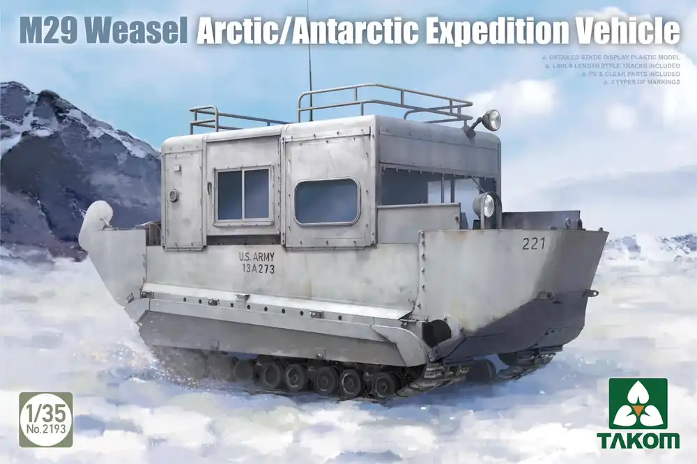 Betrouwbaar 1/35 M29 Weasel Artic/Antartic Expedition Vehicle Takom 2193