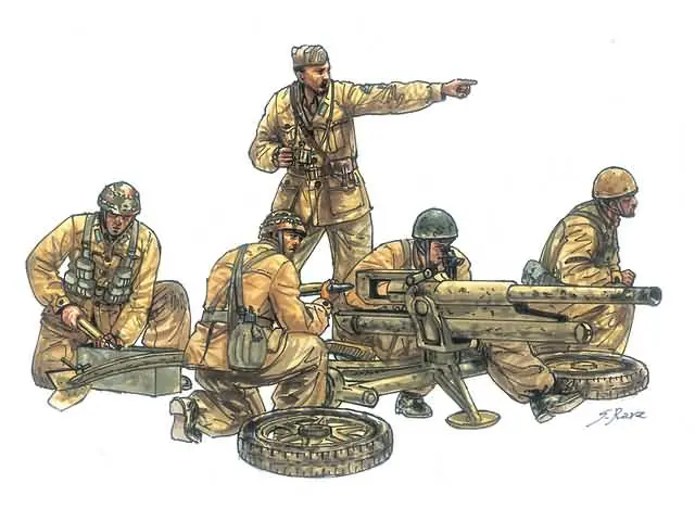 1/35 Cannone da 47/32 Mod.39 with crew Italeri 6490 Hoge Kwaliteit
