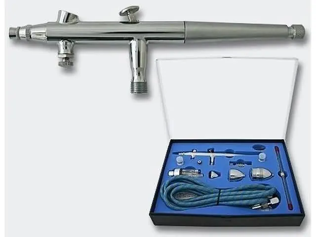 Airbrush set Fengda FE-186K met 0,2mm – 0,3mm en 0,5mm naalden en nozzles Finale Uitverkoop