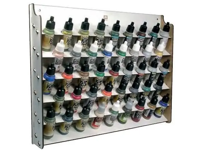 Wall Mounted Paint Display for 17 ml Vallejo Bottles Vallejo 26010 Laatste Versie