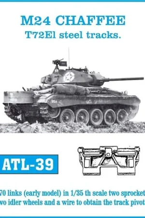 Exclusieve Aanbieding M24 Chaffee T72El steel tracks. Friul ATL-39