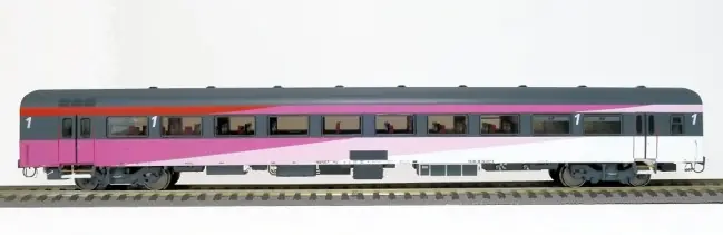 Exclusieve Aanbieding Exact train EX11141 - NS ICRm Fyra 1 (Amsterdam - Brussel) für den Hsl-Strecke eingesetzt Reisezugwagen A Epoche VI(Rot/Rose/Weiss)