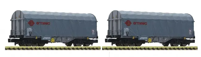 Must-Have Fleischmann 837927 - 2-delige set schuifhuifwagens ERMEWA Nederland