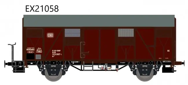 Exact train EX21058 - DB Gs 211 EUROP mit Bremserbühne und braun Luftklappen Epoche IV Nr. 123 0 897-1 Meest Verkocht