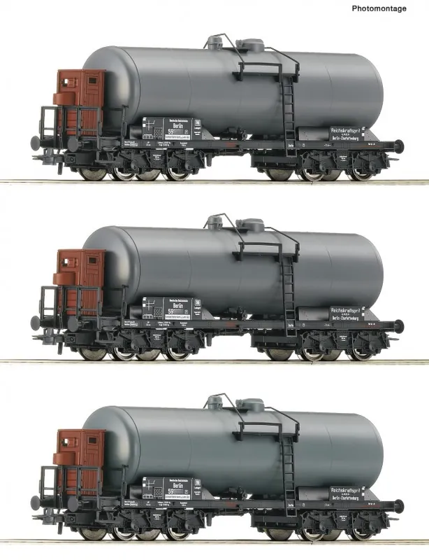 Merkproduct Roco 6600062 - 3er Set Kesselwag. DRG