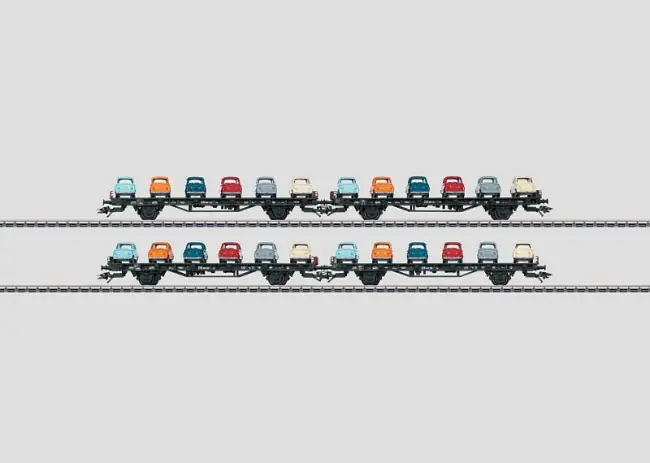 Marklin 45098 - 4 Delige autotransportwagenset met Goggomobil-auto‘s. OP=OP! Finale Uitverkoop
