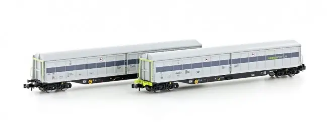 Hobbytrain H23477 - 2 schuifwandwagens Rail Adventure Gratis Retour