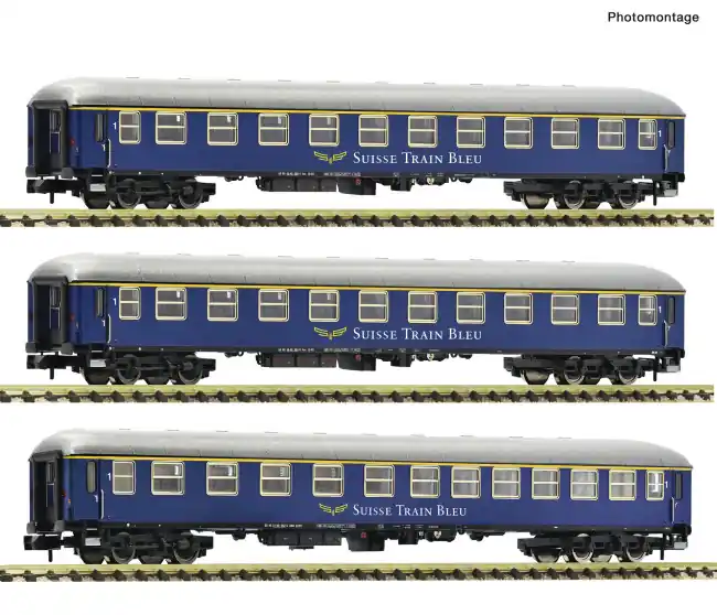 Gratis Retour Fleischmann 6260078 - 3er Set Personenwagen Suisse Train Bleue