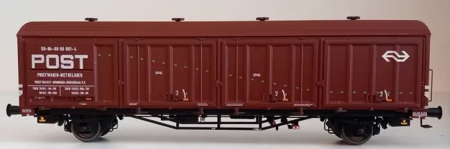Lage Prijs Exact train EX20824 - NS Postwagen Nr. 50 84 006 9 001-4, 3 Sicken, braun, grüner Streifen