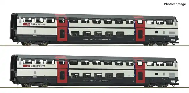 Roco 6200217 - 2er Set 2. Kl. Doppelstockwagen IC2000 2 Superprijs