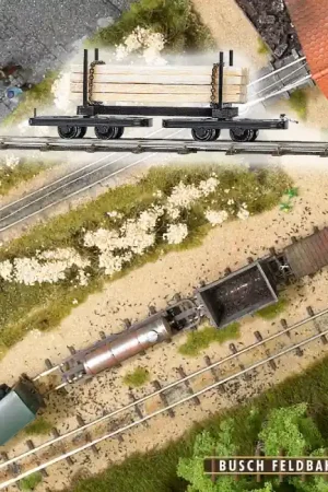 Busch 12221 - RONGENWAGEN MET HOUT Populair