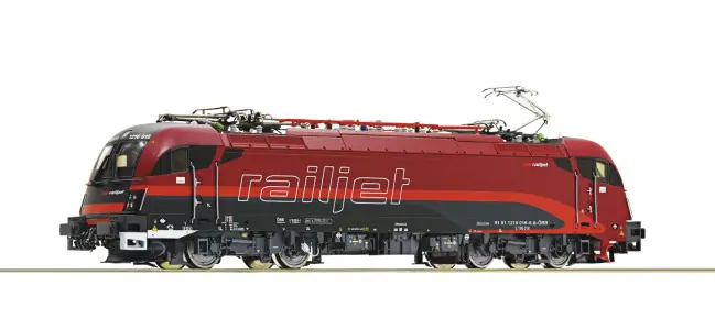 Express Levering Roco 7510182 - E-Lok Rh 1216 Railjet ÖBB DC-Snd. + el. Kupplung