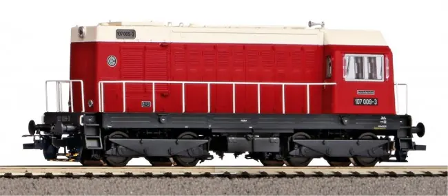 Korting Piko 55910 - Diesellok/Sound BR 107 DR rot IV + DSS PluX22