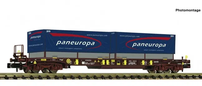 Fleischmann 825058 - Containerwagen T3 + Paneuropa Fabrieksprijs