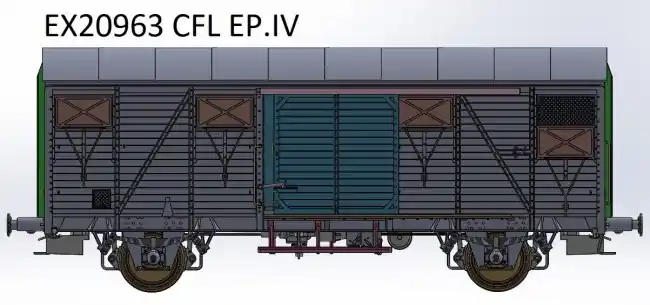 Dagaanbieding Exact train EX20963 - CFL .Gs EUROP Güterwagen Epoche IV