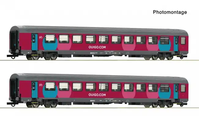 Roco 6200024 - 2er Set Corailwag. Ouigo 1 Tijdelijk Beschikbaar