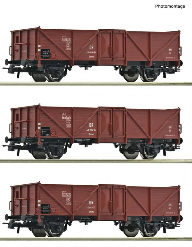 Gecertificeerd Roco 6600115 - 3er Set off. Gueterwag. DR