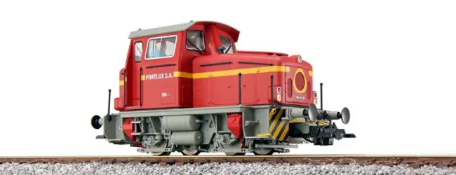 Laatste Kans Esu 31446 - Diesellok, H0, KG230, Portlux SA, rot, Ep IV, Vorbildzustand um 1985, LokSound, Raucherzeuger, Rangierkupplung, DC/AC