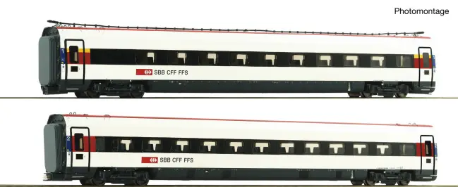 Seizoensaanbieding Roco 7710037 - 2er Set Ergänzung Triebzug ICN SBB DCC+Innenbeleuchtung