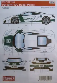 MCLAREN MP4-12C DUBAI POLICE Beperkte Voorraad