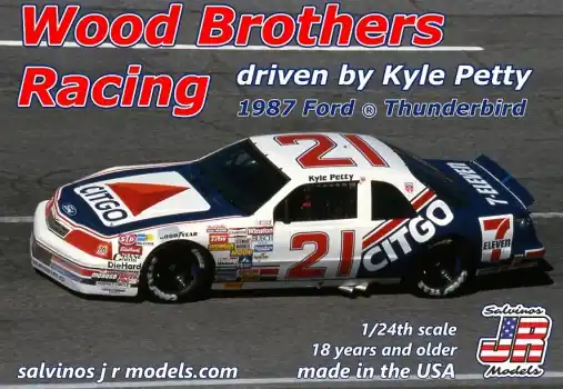 WOOD BROTHERS 1987 KYLE PETTY FORD THUNDERBIRD CITGO Premium