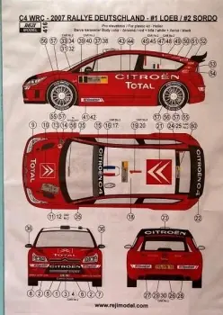 Beperkt Aanbod CITROEN C4 DEUTSCHLAND / IRELAND 2007 1 LOEB / 2 SORDO