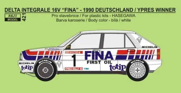 Gereduceerde Prijs LANCIA DELTA INTEGRALE 16V "FINA" - 1990 DEUTSCHLAND / YPRES WINNER - DROOGMANS