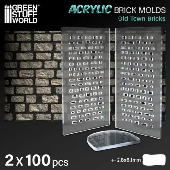 ACRYLIC BRICK MOLDS - OLD BRICKS Flitsaanbieding