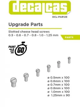 SLOTTED CHEESE HEAD SCREWS 0.5 - 0.6 - 0.7 - 0.8 - 1.0 - 1.25 MM Nieuw