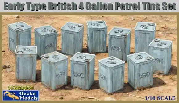 EARLY TYPE BRITISH 4 GALLON PETROL TINS SET Dagaanbieding