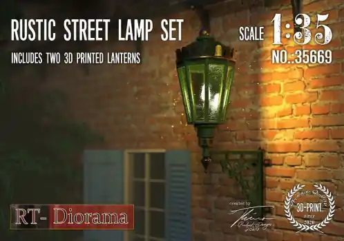 RUSTIC STREET LAMP SET 2PCS 3D PRINT Voordeelprijs