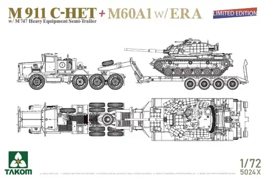 Goedkoop M911 C-HET WITH M747 HEAVY EQUIPMENT SEMI-TRAILER + M60A1 WITH ERA