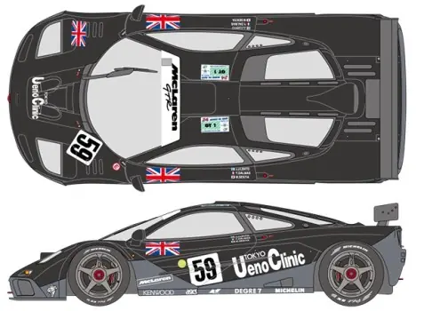 UENO CLINIC F1 GTR 1995LM for "MCLAREN F1 GTR ShORT TAIL - LE MANS 1995 - 59" BY F. Nu Kopen