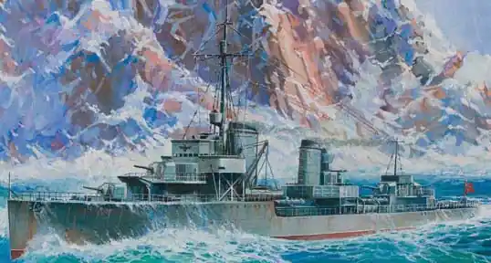WWII GERMAN DESTROYER Z-17 "DIETHER VON ROEDER" Beperkte Voorraad