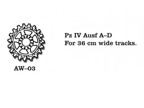 METAL WHEELS PZ IV AUSF A-D Voordeelprijs