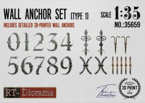 WALL ANCHOR SET TYPE 1 3D PRINT Alleen Vandaag