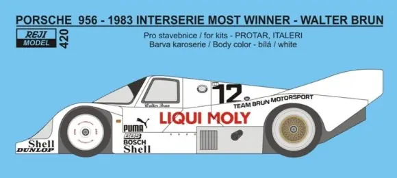 PORSCHE 956 1983 INTERSERIE MOST WINNER WALTER BRUN Aanbieding