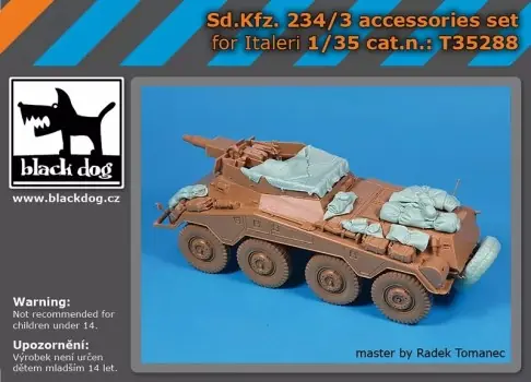 Exclusieve Aanbieding SD.KFZ. 234/3 ACCESSORIES SET FOR ITALERI