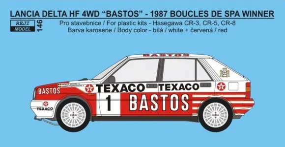 Betaalbaar LANCIA INTEGRALE HF 4WD DELTA 1987 BOUCLES DE SPA WINNER